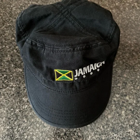 Black Jamaica Embroidered Cap - Picture 2 of 6